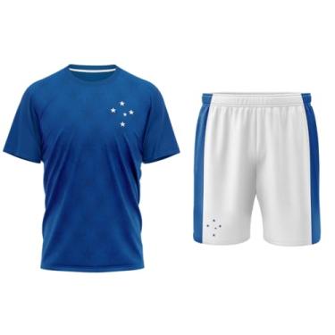 Imagem de Kit Cruzeiro Mini Craque Infantil Azul