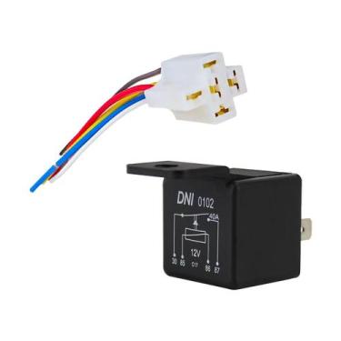Imagem de Relê Auxiliar Universal 12v 40a 4 5 Pinos C/ Chicote E Plug - DNI/ 770