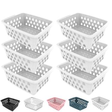Imagem de Kit 6 Cesto Organizador Multiuso Decorativo Pequeno p/ Gaveta Armário 