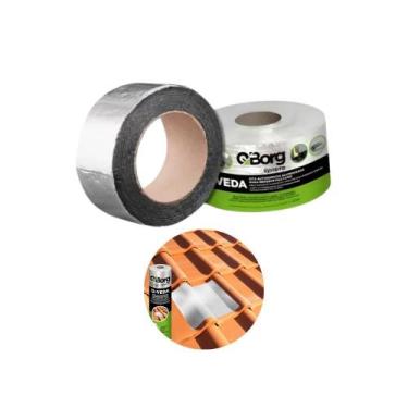 Imagem de Fita Asfáltica Aluminizada Adesiva Reparos Multiuso 5cmx10m - Q-BORG