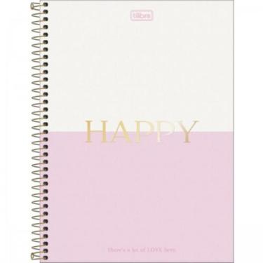 Imagem de Caderno De 20 Materias Feminino Happy 320fls Capas Sortidas - Tilibra