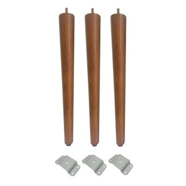 Imagem de Pe Palito 70cm Chapa Reta Metal Aço - Jthome, Amêndoa Marrom Claro, 3