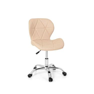 Imagem de Cadeira Office Eiffel Slim Base Giratória - Nude - Magazine Decor