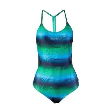 Imagem de Maiô de Natação Hidromax Duas Tiras Estampado Mormaii, Azul degrade, P