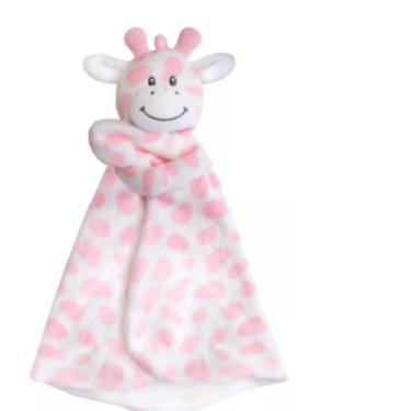 Imagem de Naninha Para Bebê Pelúcia Antialérgica Girafinha Rosa Buba, Rosa, Gira