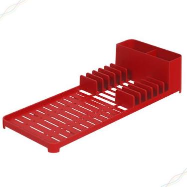 Imagem de Escorredor de Louça de Plástico Single Coza p/ 6 Pratos 6 Copos e Port