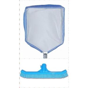 Imagem de Kit Peneira Metalica E Escova Curva Para Limpeza