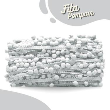 Imagem de Fita Pompom Branca 20mm Rolo Com 25 Metros - Nybc