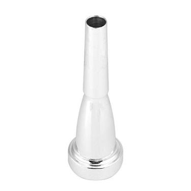Imagem de Bocal Trompete Tamanho 3c, Material de Cobre de, Formato de Cabeça de Bala, Superfície Lisa, Melhor Escolha de Presente para Músicos (Prata)