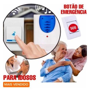 Imagem de Botão De Emergência Para Idosos Campainha S/ Fio Sos Cuidado - ELETROM