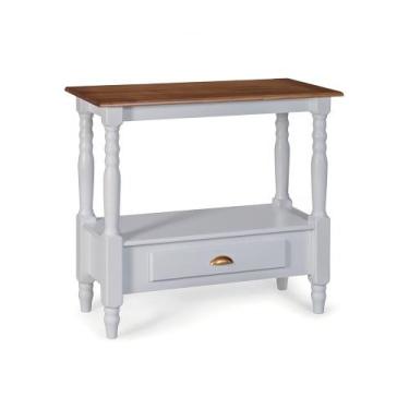 Imagem de Bancada Aparador para Banheiro 1 Gaveta Dália 3063 Linz Móveis, Off Wh