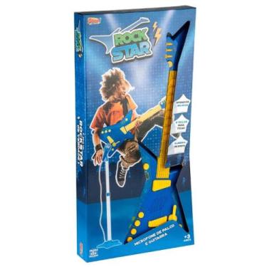 Imagem de Rock star guitarra com microfone zoop, Azul, UN