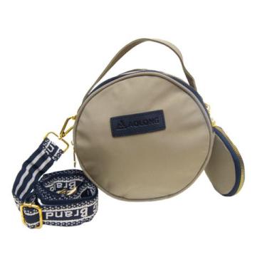 Imagem de Bolsa feminina transversal  redonda com porta moeda - Ao Long, Bege, P