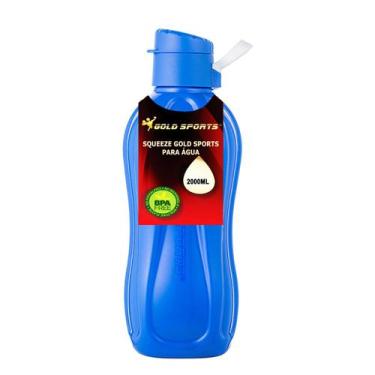 Imagem de Garrafa Squeeze Plástica Gold Sports Resistente II - BPA- FREE  - 2000