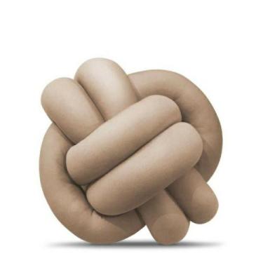 Imagem de Almofada Nó Nozinho Escandinavo  Decoração Luxo - Gabi Flor , Avelã