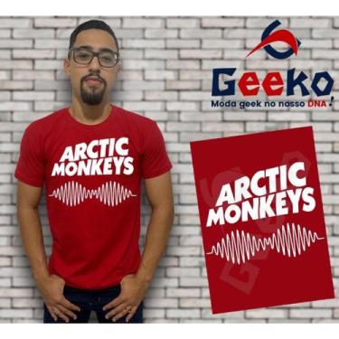 Imagem de Camiseta Arctic Monkeys Indie Alternativo Rock Geeko, Vermelho, Letras