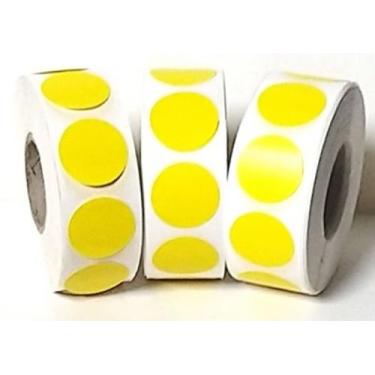 Imagem de Etiqueta de Bolinha - Couche Adesiva - QRCODETIQUETAS LTDA, Amarelo