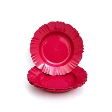 Imagem de Kit Com 10 Prato Fundo Redondo De Plástico Para Refeições - FORTINJET,