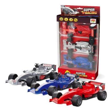 Imagem de Kit Carrinhos F1 Fricção Pullback Super Racing Com Luz E Som - DM TOYS