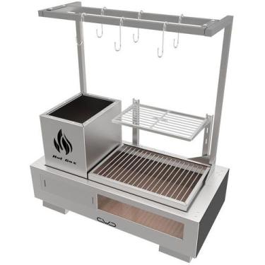 Imagem de Parrilla De Bancada Portátil INOX Grelha Uruguaia + KIT TENDAL - CWD
