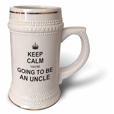Imagem de 3dRose Caneca de presente com texto Keep Calm You're Going Future Uncle-Family, 510 g (STN_194462_1), aço de 650 ml, branco