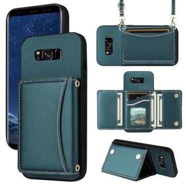 Imagem de Furiet Capa carteira para Samsung Galaxy S8 Plus com alça transversal de couro PU premium porta-cartões à prova de choque acessórios resistentes capa de telefone fina para S8plus S 8 8plus 8S Edge S8+