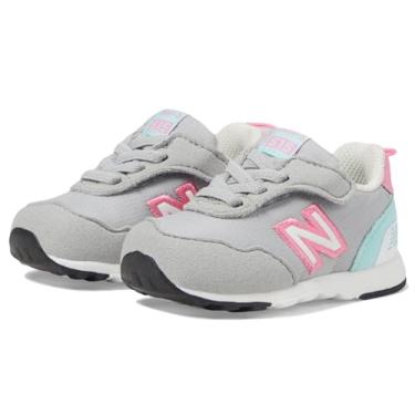 Imagem de New Balance Tênis infantil masculino 515 V1 New-b Hook and Loop, Nuvem de chuva/reflexo/sinalização rosa, 22 BR