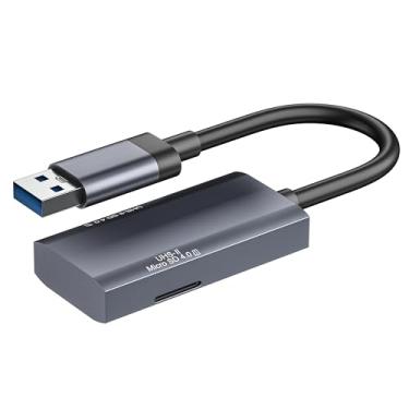 Imagem de Leitor de cartão UHS-II SD 4.0, leitor de cartão de memória USB A SD 4.0 2 em 1 para SD Micro SD SDXC SDXC SDHC MMC RS-MMC Micro SDXC UHS-II e UHS-I Cartões para Mini PC, laptops, tablets, smartphones