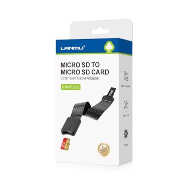 Imagem de LANMU Cabo adaptador de extensão de cartão micro SD para micro SD extensor flexível compatível com Ender 3 Pro/Ender 3/Ender 3 V2/Ender 5 Plus/Ender 5 Pro/CR-10S Pro/Raspberry Pi (15 cm)