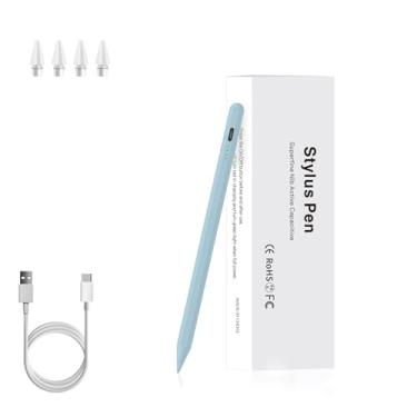 Imagem de YUDIANMIE Caneta Stylus para iPad Pro/Air/Mini/iPad, compatível com Apple Pencil 1ª geração, carregamento rápido e rejeição da palma (azul)