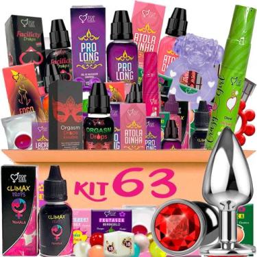 Imagem de Kit 63 Produtos Funcional Uso Pessoal Ou Revenda Sex Shop - Top Gel 