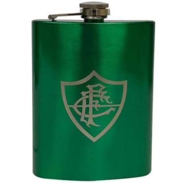 Imagem de Cantil Fluminense Futebol Clube Para Destilados Aço Inox Verde 220ml O