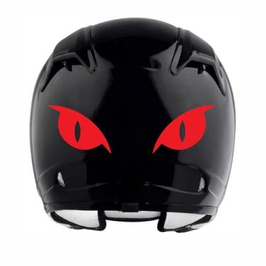 Imagem de Sticky Bomb Adesivos de vinil Evil Eyes No Fear Motocicleta Capacete de Motociclista Carros Vans Caminhões Paredes Laptop Portas Janelas Skate Tablet Vermelho Não Impresso