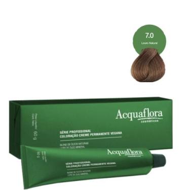 Imagem de Coloração Creme Acquaflora Vegana 7.0 Louro Natural 60g