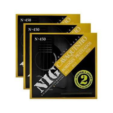 Imagem de Encordoamento Cavaquinho Cavaco Nig N450 011 Kit 6 jogos PR2N450L - Ro