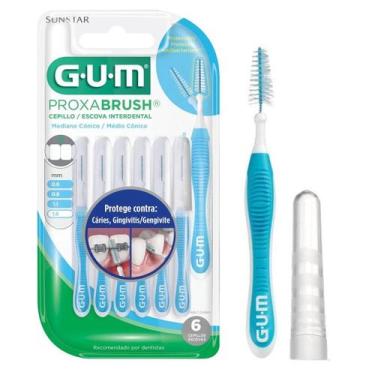 Imagem de Escova Interdental Proxa Brush 1.6 Media Azul C/6 Gum