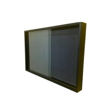 Imagem de Quadro Avisos 80x50 Porta Vidro Preto Condomínio Portaria Shopping  - 