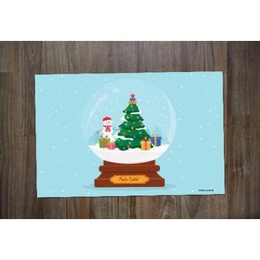 Imagem de Jogo Americano Neoprene Arvore Natal Globo de Neve - Deluzz