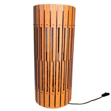 Imagem de Luminária de Chão MDF TORRE DE PISA - CORALISA, MDF CRU, Kit com 3 - 8