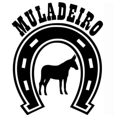 Imagem de Adesivo Muladeiro Ferradura SV2022 - Preto - Selaria Vertentes