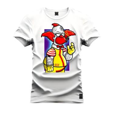 Imagem de Camiseta T-Shirt Unissex Eestampada Algodão Palhaço Bolado_x000D_ - Ne