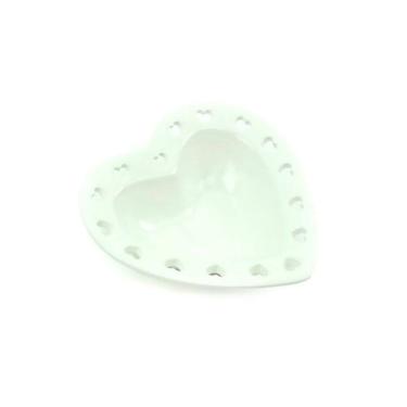 Imagem de Bowl de Cerâmica Formato de Coração Branco Fundo 19x18x5cm 8629 - Lyor
