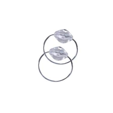 Imagem de Kit 2 Pçs Anel para Guardanapo 2 Lugares Cristalino 4x3cm Argola - Val