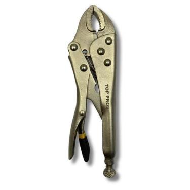 Imagem de Alicate Pressão 7" Mordente Curvo Ajustável C/ Trava Chave Aço Carbono