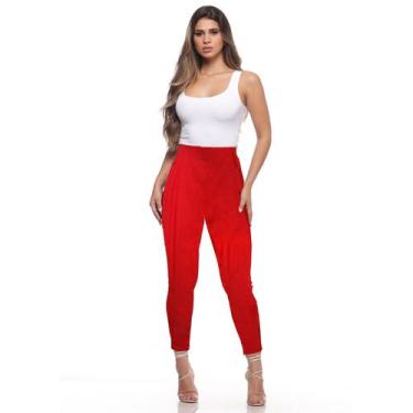 Imagem de Calça Legging Feminina Vermelho - RAZON JEANS, 44, Vermelho