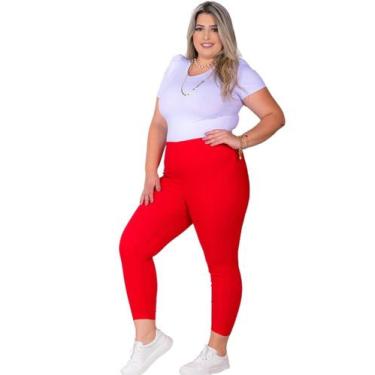 Imagem de Calça Feminina Plus Size Capri Vermelho Razon Jeans, 50