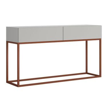Imagem de Aparador Buffet Eros 1.10m Estilo Industrial 2 Gavetas Pés Cobre - Apr