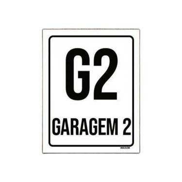 Imagem de Kit 5 Placas Sinalização Ambiente Indicativo G2 Garagem 2