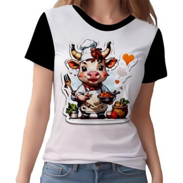 Imagem de Camisa Camiseta Tshirt Chefe Vaquinha Cozinheira Cozinha 4 - Enjoy Sho