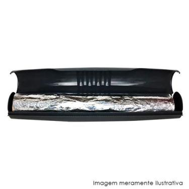 Imagem de Porta Rolo Filme E Papel Aluminio Plástico Cinza 31cm